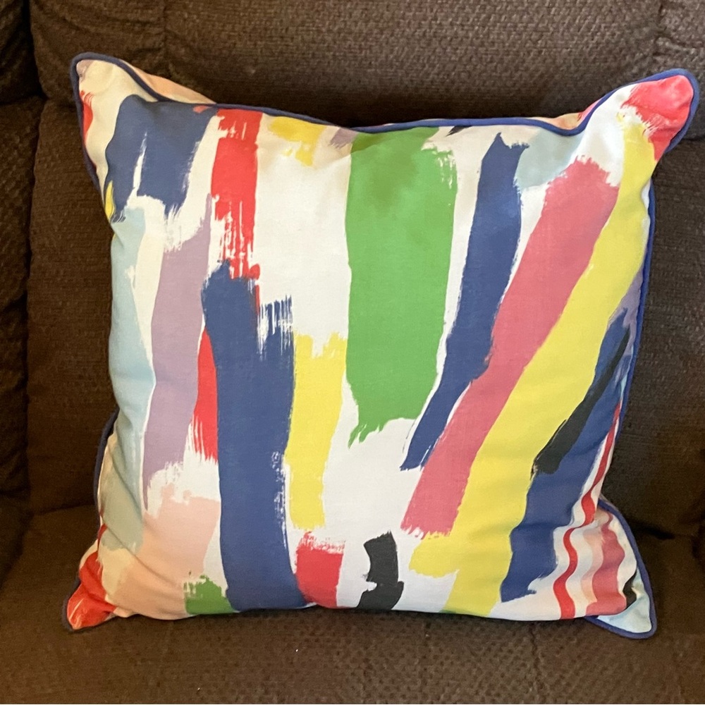 Kate Spade New York Multicolor Brushstrokes Accent Pillow